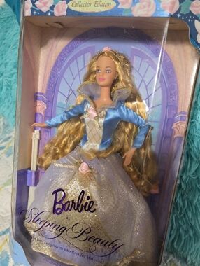 1997 Barbie Sleeping Beauty Doll - Purple, Blue & Gold Gown. NIB, Never Opened.